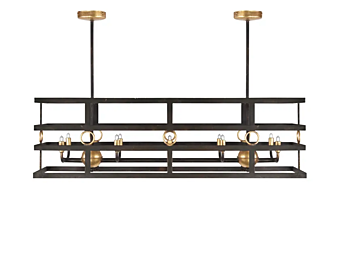 Suspension rectangulaire en métal Abrissi Mondo 11230