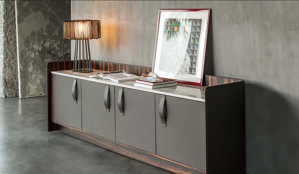 Buffet avec portes en bois Flou Gentleman usine Flou de l'Italie. Foto №3