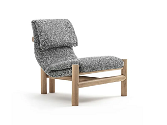 Fauteuil en tissu rembourré ADA Frigerio