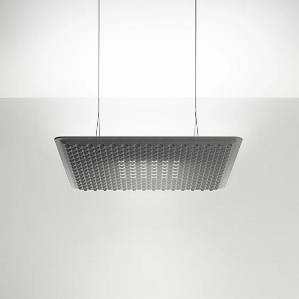 Panneau acoustique suspendu en tissu lampadaire œuf Matrix 800x800 Artemide usine Artemide de l'Italie. Foto №16