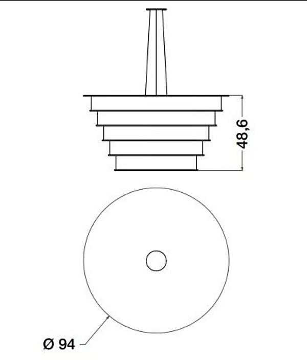 Suspension en métal et tissu collection Cocoon CPRN HOMOOD C353, C354, C355 usine CPRN HOMOOD de l'Italie. Foto №5