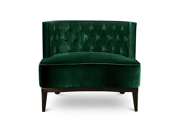 Fauteuil en velours capitonné bourbon BRABBU usine BRABBU de l'Italie. Foto №1