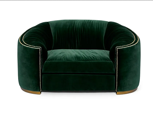 Fauteuil en velours avec accoudoirs BRABBU Wales usine BRABBU de l'Italie. Foto №7