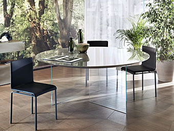 Table ronde en verre Air LAGO