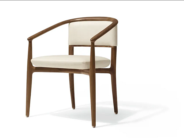 Fauteuil en noyer avec accoudoirs Sinbad GIORGETTI 53430 usine GIORGETTI de l'Italie. Foto №1