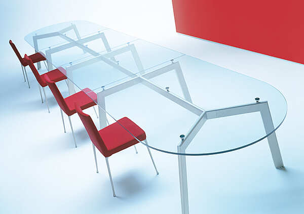 Bureau DESALTO Link 499 - modular tables D158 usine DESALTO de l'Italie. Foto №5