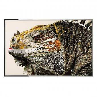 Panneau, peinture IGUANA