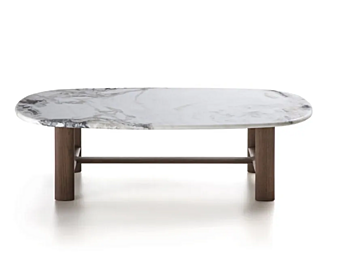 Table basse ovale en marbre Frigerio Mocki