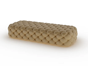 Pouf rectangulaire en cuir capitonné PIERMARIA EVER Pouf rectangulaire en cuir capitonné PIERMARIA EVER usine PIERMARIA de l'Italie
