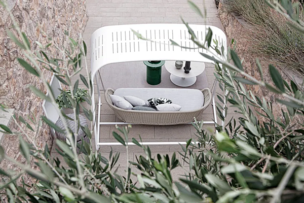 Banc de jardin 2 places en aluminium et teflon Atmosphera Ludo L5 LUDV.DO1 usine ATMOSPHERA de l'Italie. Foto №4