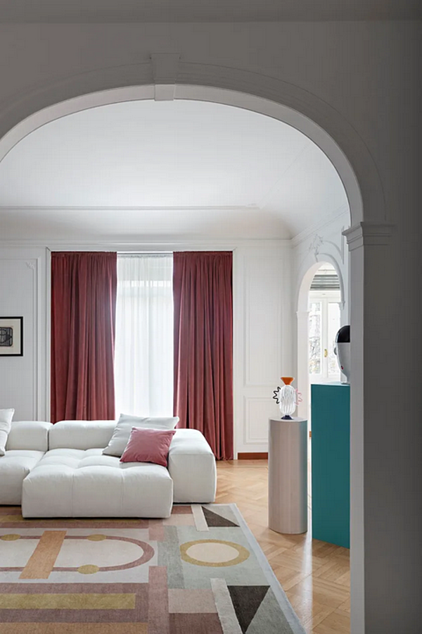 Canapé d'angle en tissu avec housse amovible Saba Pixel usine SABA de l'Italie. Foto №17