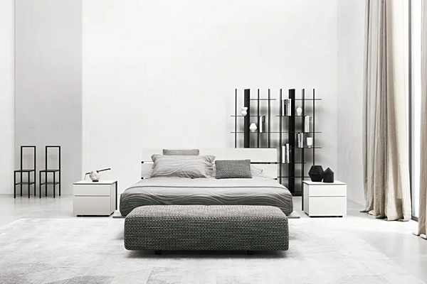 Canapé d'angle en tissu avec coussins rembourrés Flou Softbench usine Flou de l'Italie. Foto №9