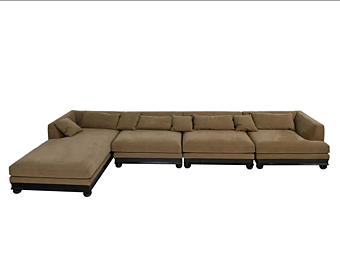 Canapé modulable en coton avec méridienne Paris extra CHELINI Canapé modulable en coton avec méridienne Paris extra CHELINI usine CHELINI de l'Italie