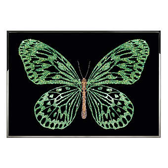 Panneau, peinture Green Butterfly