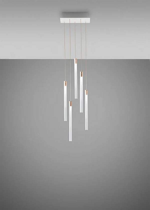 Suspension en verre borosilicate LED multispot Tooby Fabbian usine Fabbian de l'Italie. Foto №2