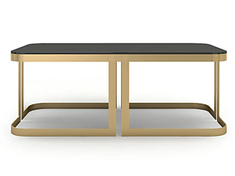 Table basse rectangulaire en laiton Clark MARIONI