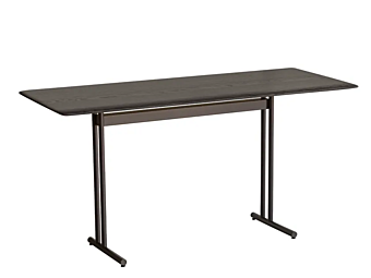 Bureau secrétaire en bois de frêne et métal Potocco Graphic 955 SCR 955/SCR