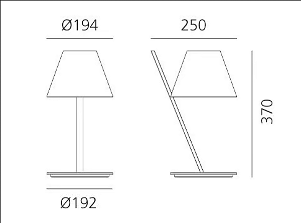 Lampe de table LED en polycarbonate La Petite Artemide 1751020A, 1751030A usine Artemide de l'Italie. Foto №6