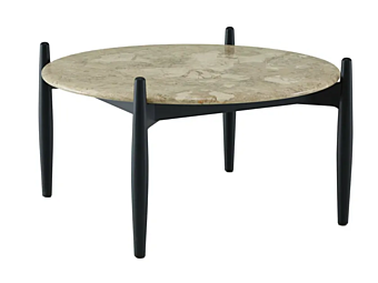 Table basse ronde en marbre LIGNE ROSET Caffe 19960320/23/24