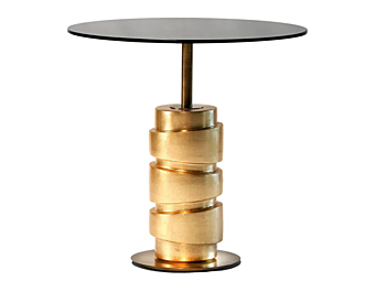 Table d'appoint ronde en verre haut MARIONI CYL 02136T