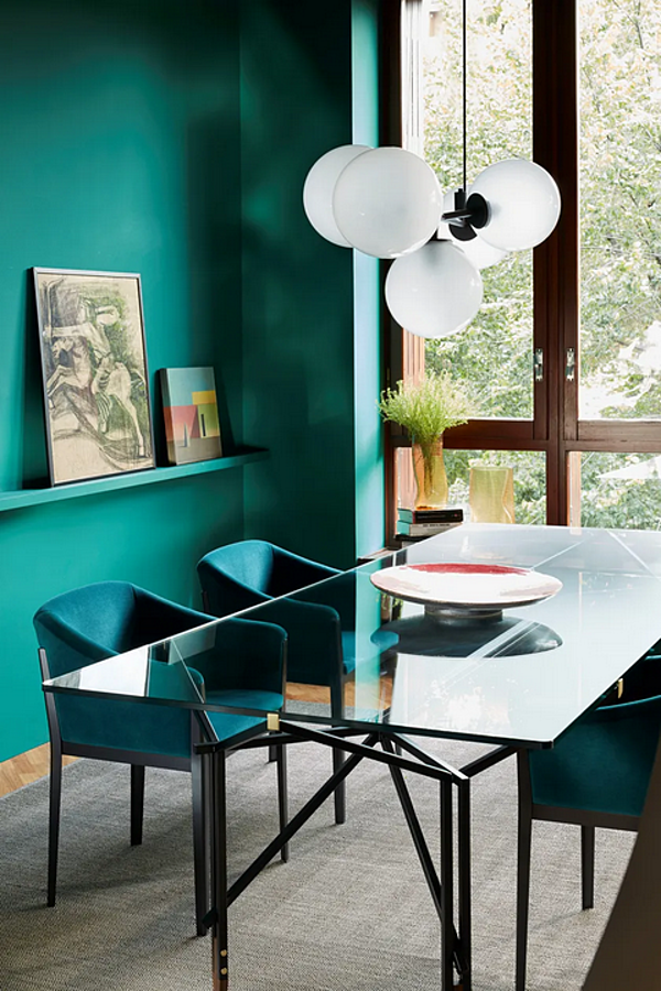 Table en verre et acier 815 Olimpino CASSINA usine CASSINA de l'Italie. Foto №8