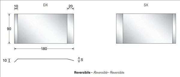 Miroir rectangulaire mural en verre ARTELINEA Piegami TPI180 usine ARTELINEA de l'Italie. Foto №3