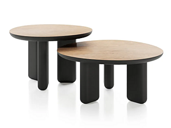 Table basse ronde en bois Caillou Liu Jo Living Collection CMB T43
