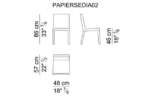 Fauteuil en cuir Papier i 4 Mariani usine i 4 Mariani de l'Italie. Foto №6