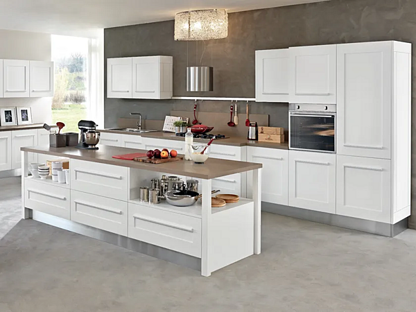 Cuisine avec îlot et poignées intégrées LUBE CUCINE COLLECTION GALERIE 09 usine LUBE CUCINE de l'Italie. Foto №4