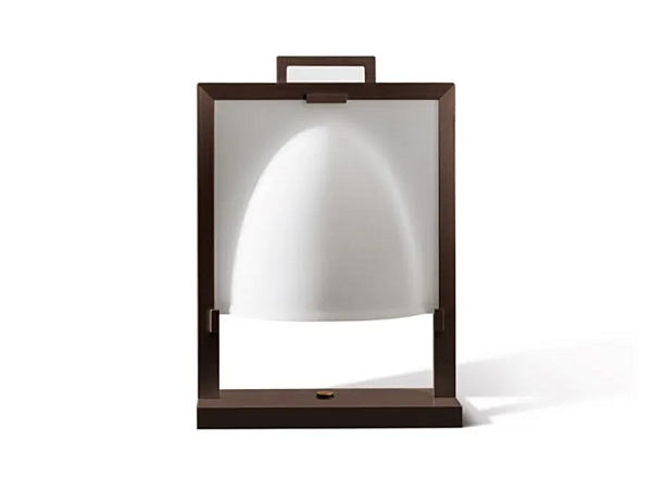 Lampe de table en bois et verre GIORGETTI Nao 45500 usine GIORGETTI de l'Italie. Foto №1