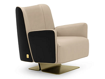 Fauteuil en cuir avec accoudoirs FORMITALIA Sunrise Sunrise-Armchair-A, Sunrise-Armchair-C, Sunrise-Armchair-D usine FORMITALIA de l'Italie