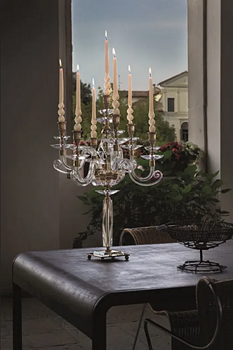 Candlestick en cristal Alicante Euroluce Lampadari usine EUROLUCE LAMPADARi de l'Italie