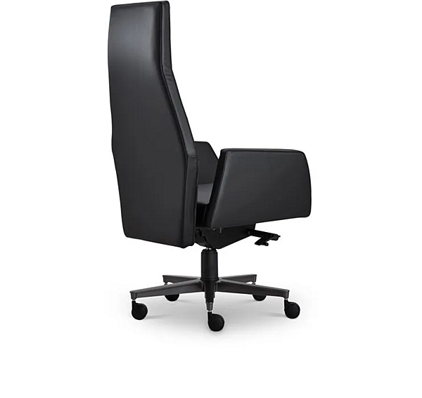 Chaise de direction pivotante en cuir avec dossier haut Kefa I 4 Mariani usine i 4 Mariani de l'Italie. Foto №4