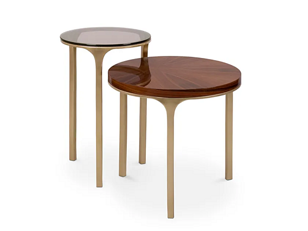 Table basse ronde en laiton Luray BRABBU usine BRABBU de l'Italie. Foto №1