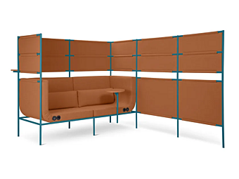 Cabine de bureau acoustique modulaire en tissu Adrenalina Passepartout