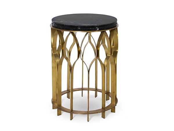 Table basse ronde en laiton Mecca BRABBU pour salon usine BRABBU de l'Italie. Foto №1