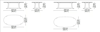 Table ovale en grès porcelainé Arja Frigerio