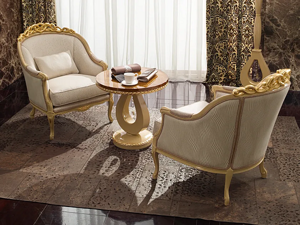 Fauteuil en velours avec accoudoirs A.R. Arredamenti Harmony 337 usine A.R.ARREDAMENTI SRL de l'Italie. Foto №3