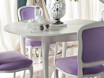 Table basse ronde en bois Modenese Luxury Interiors collection 13146 usine MODENESE GASTONE de l'Italie