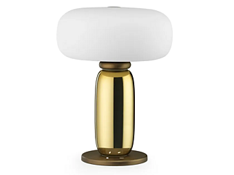 Lampe de table en laiton et verre dépoli GHIDINI1961 One on One
