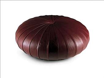 Pouf en cuir POLTRONA FRAU collection Esedra usine POLTRONA FRAU de l'Italie