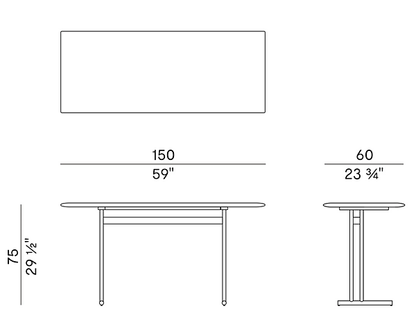 Bureau secrétaire en bois de frêne et métal Potocco Graphic 955 SCR 955/SCR usine POTOCCO de l'Italie. Foto №5