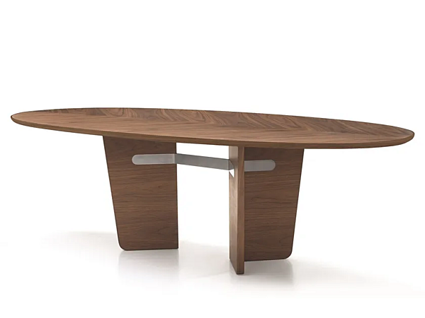 Table ovale en noyer ARTE BROTTO collection Principe MP 604 MP.604/220L, MP.604/250L, MP.604/280L usine Arte Brotto de l'Italie. Foto №1