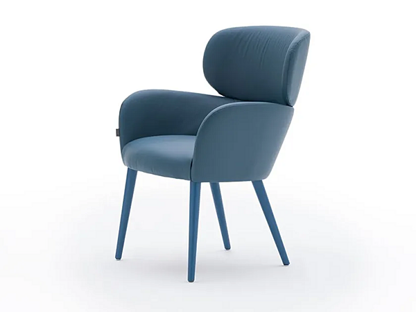 Fauteuil en cuir rembourré avec accoudoirs MONTBEL SOFIA 5631 05631 usine MONTBEL de l'Italie. Foto №2