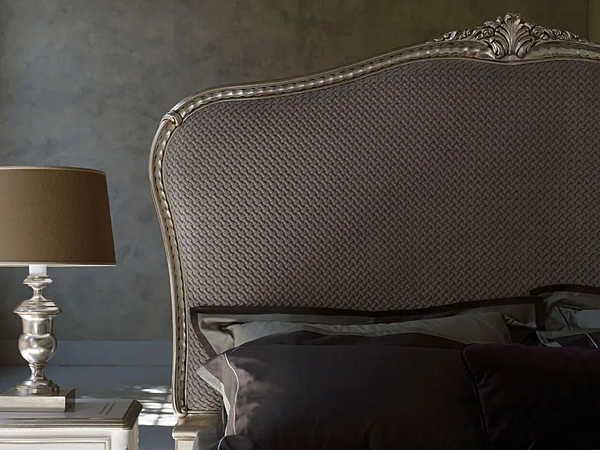 Lit double en bois avec tête de lit rembourrée Savio Firmino 3141 usine SAVIO FIRMINO de l'Italie. Foto №4