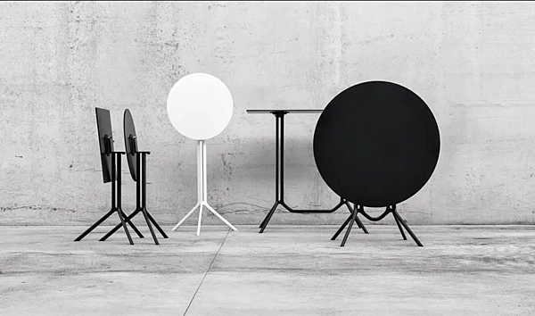 Table basse ronde pliante en bois Kristalia Poule usine Kristalia de l'Italie. Foto №5