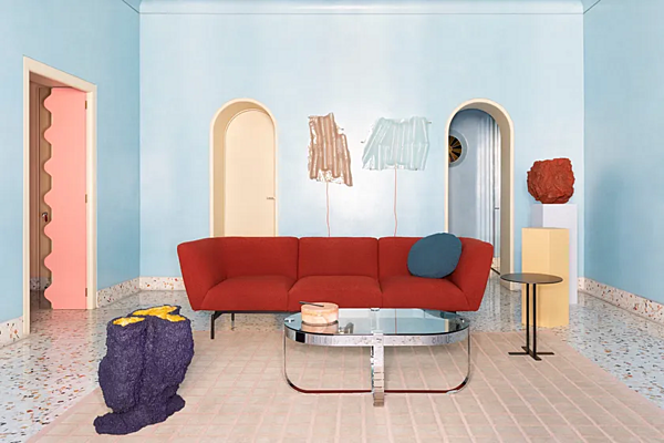 Canapé d'angle en tissu Saba collection Rendez Vous usine SABA de l'Italie. Foto №14