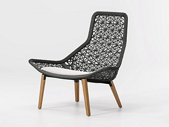 Fauteuil de jardin en fibre synthétique avec dossier haut KETTAL MAIA