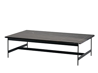 Table basse rectangulaire en métal avec plateau en marbre Little T 878 TR Potocco 878/TR