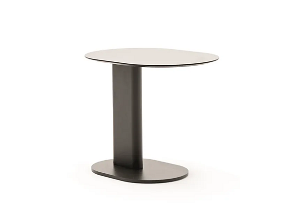 Table d'appoint ovale en aluminium Plinto VARASCHIN 2463, 2464 usine VARASCHIN de l'Italie. Foto №1